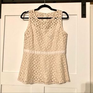 Banana Republic Peplum Sleeveless Top sz 8 NWOT